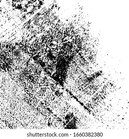 Agerer Spitzmaulwurf krümmelt die Wand. Wetterdriftes, alterndes Design-Element. Stress Graugraue Overlay-Textur. brüchiger, undurchsichtiger Hintergrund. Schmutziges Pulver raue leere Abdeckvorlage. EPS10-Vektorillustration.