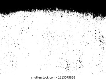 Aged stone wall texture. Grainy messy overlay of empty, aging, scratched wall. Grunge rough dirty background. Vector Illustration. Black isolated on white background. EPS10.