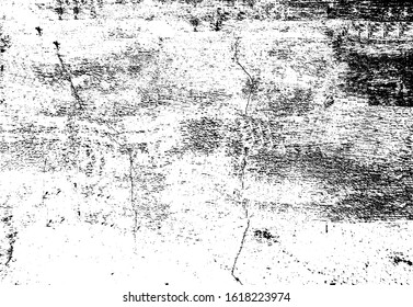 Aged stone wall texture. Grainy messy overlay of empty, aging, scratched wall. Grunge rough dirty background. Vector Illustration. Black isolated on white background. EPS10.