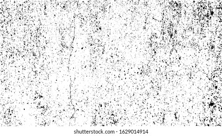 Aged stone wall texture. Grainy messy overlay of empty, aging, scratched wall. Grunge rough dirty background. Vector Illustration. Black isolated on white background. EPS10.