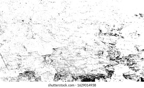 Aged stone wall texture. Grainy messy overlay of empty, aging, scratched wall. Grunge rough dirty background. Vector Illustration. Black isolated on white background. EPS10.