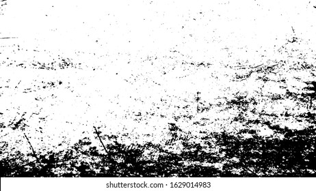 Aged stone wall texture. Grainy messy overlay of empty, aging, scratched wall. Grunge rough dirty background. Vector Illustration. Black isolated on white background. EPS10.