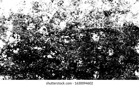 Aged stone wall texture. Grainy messy overlay of empty, aging, scratched wall. Grunge rough dirty background. Vector Illustration. Black isolated on white background. EPS10.