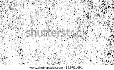 Aged stone wall texture. Grainy messy overlay of empty, aging, scratched wall. Grunge rough dirty background. Vector Illustration. Black isolated on white background. EPS10.