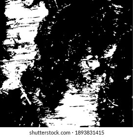 Aged tree bark with many cracked elements on. Design element.  Vector illustration.