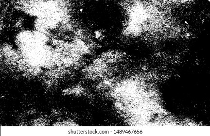 Aged wall texture. Grainy messy overlay of empty, aging, scratched wall. Grunge rough dirty background. Vector Illustration. Black isolated on white background. EPS10.