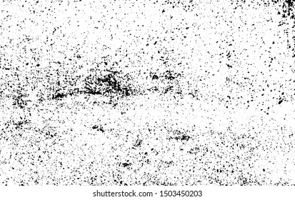 Aged wall texture. Grainy messy overlay of empty, aging, scratched wall. Grunge rough dirty background. Vector Illustration. Black isolated on white background. EPS10.