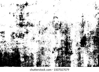 Aged wall texture. Grainy messy overlay of empty, aging, scratched wall. Grunge rough dirty background. Vector Illustration. Black isolated on white background. EPS10.