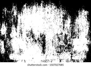 Aged wall texture. Grainy messy overlay of empty, aging, scratched wall. Grunge rough dirty background. Vector Illustration. Black isolated on white background. EPS10.