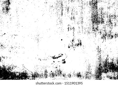 Aged wall texture. Grainy messy overlay of empty, aging, scratched wall. Grunge rough dirty background. Vector Illustration. Black isolated on white background. EPS10.