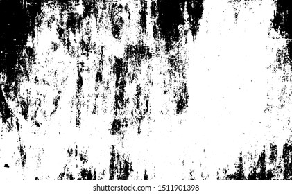 Aged wall texture. Grainy messy overlay of empty, aging, scratched wall. Grunge rough dirty background. Vector Illustration. Black isolated on white background. EPS10.