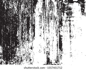 Aged wall texture. Grainy messy overlay of empty, aging, scratched wall. Grunge rough dirty background. Vector Illustration. Black isolated on white background. EPS10.