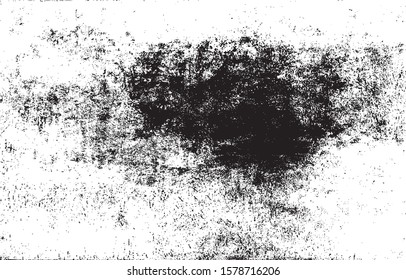 Aged wall texture. Grainy messy overlay of empty, aging, scratched wall. Grunge rough dirty background. Vector Illustration. Black isolated on white background. EPS10.