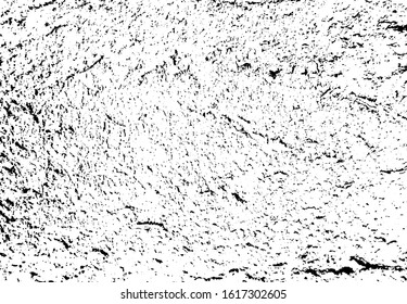 Aged wall texture. Grainy messy overlay of empty, aging, scratched wall. Grunge rough dirty background. Vector Illustration. Black isolated on white background. EPS10.
