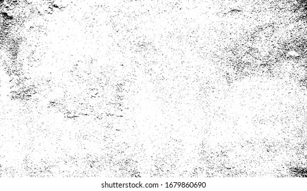 Aged wall texture. Grainy messy overlay of empty, aging, scratched wall. Grunge rough dirty background. Vector Illustration. Black isolated on white background. EPS10.
