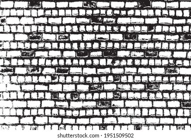 Textura de pared de edad. Grave y desordenada superposición de una pared vacía, envejecida y raspada. Agarra un fondo sucio y áspero. Ilustración vectorial. Negro aislado sobre fondo blanco. EPS10.