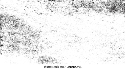 Aged wall texture. Grainy messy overlay of empty, aging, scratched wall. Grunge rough dirty background. Vector Illustration. Black isolated on white background. EPS10.