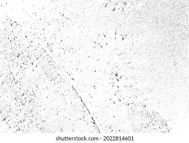 Aged wall texture. Grainy messy overlay of empty, aging, scratched wall. Grunge rough dirty background. Vector Illustration. Black isolated on white background. EPS10.