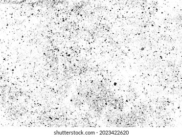 Textura de pared de edad. Grave y desordenada superposición de una pared vacía, envejecida y raspada. Agarra un fondo sucio y áspero. Ilustración vectorial. Negro aislado sobre fondo blanco. EPS10.