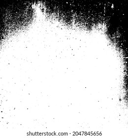 Aged wall texture. Grainy messy overlay of empty, aging, scratched wall. Grunge rough dirty background. Vector Illustration. Black isolated on white background. EPS10.