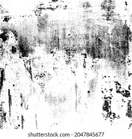 Alterte Wandstruktur. Grainy chaotisches Overlay von leerer, alternder, gekratzter Wand. Grunge, rauer, schmutziger Hintergrund. Vektorgrafik. Schwarz einzeln auf weißem Hintergrund. EPS10.