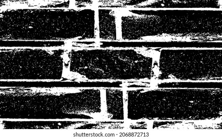 Textura de pared de edad. Grave y desordenada superposición de una pared vacía, envejecida y raspada. Agarra un fondo sucio y áspero. Ilustración vectorial. Negro aislado sobre fondo blanco. EPS10.