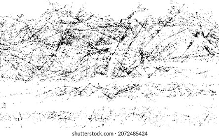Aged wall texture. Grainy messy overlay of empty, aging, scratched wall. Grunge rough dirty background. Vector Illustration. Black isolated on white background. EPS10.
