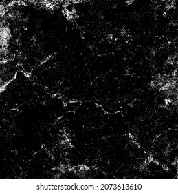 Aged wall texture. Grainy messy overlay of empty, aging, scratched wall. Grunge rough dirty background. Vector Illustration. Black isolated on white background. EPS10.