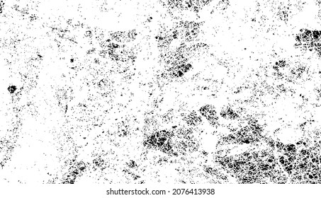 Aged wall texture. Grainy messy overlay of empty, aging, scratched wall. Grunge rough dirty background. Vector Illustration. Black isolated on white background. EPS10.