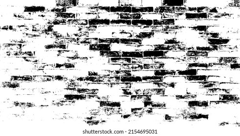 Alterte Wandstruktur. Grainy chaotisches Overlay von leerer, alternder, gekratzter Wand. Grunge, rauer, schmutziger Hintergrund. Vektorgrafik. Schwarz einzeln auf weißem Hintergrund. EPS10.
