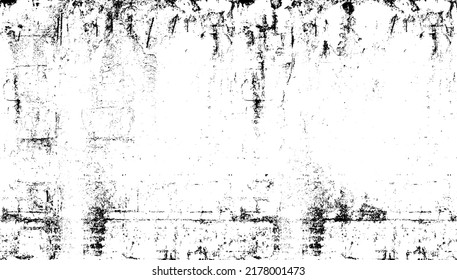 Aged wall texture. Grainy messy overlay of empty, aging, scratched wall. Grunge rough dirty background. Vector Illustration. Black isolated on white background. EPS10.