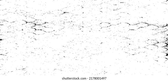 Aged wall texture. Grainy messy overlay of empty, aging, scratched wall. Grunge rough dirty background. Vector Illustration. Black isolated on white background. EPS10.
