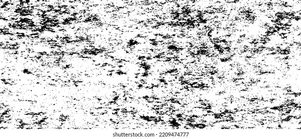 Alterte Wandstruktur. Grainy chaotisches Overlay von leerer, alternder, gekratzter Wand. Grunge, rauer, schmutziger Hintergrund. Vektorgrafik. Schwarz einzeln auf weißem Hintergrund. EPS10.