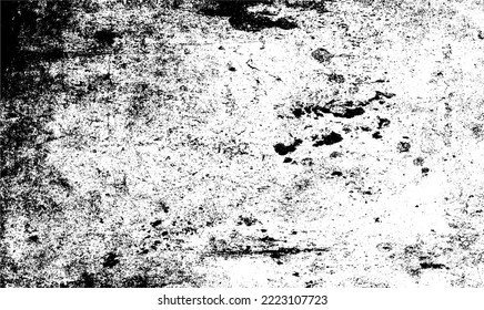 Aged wall texture. Grainy messy overlay of empty, aging, scratched wall. Grunge rough dirty background. Vector Illustration. Black isolated on white background. EPS10.