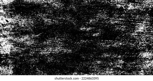 Textura de pared de edad. Grave y desordenada superposición de una pared vacía, envejecida y raspada. Agarra un fondo sucio y áspero. Ilustración vectorial. Negro aislado sobre fondo blanco. EPS10.