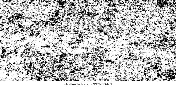 Aged wall texture. Grainy messy overlay of empty, aging, scratched wall. Grunge rough dirty background. Vector Illustration. Black isolated on white background. EPS10.