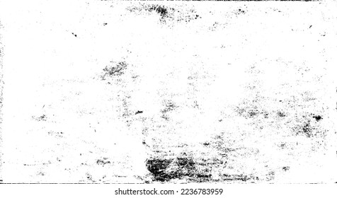 Aged wall texture. Grainy messy overlay of empty, aging, scratched wall. Grunge rough dirty background. Vector Illustration. Black isolated on white background. EPS10.