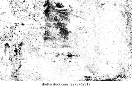 Aged wall texture. Grainy messy overlay of empty, aging, scratched wall. Grunge rough dirty background. Vector Illustration. Black isolated on white background. EPS10.