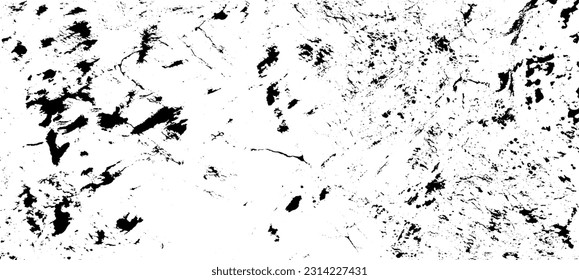 Aged wall texture. Grainy messy overlay of empty, aging, scratched wall. Grunge rough dirty background. Vector Illustration. Black isolated on white background. EPS10.