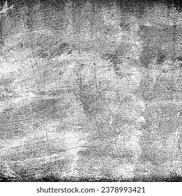 Aged wall texture. Grainy messy overlay of empty, aging, scratched wall. Grunge rough dirty background. Vector Illustration. Black isolated on white background. EPS10.