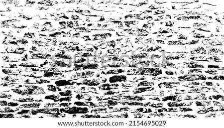 Aged wall texture. Grainy messy overlay of empty, aging, scratched wall. Grunge rough dirty background. Vector Illustration. Black isolated on white background. EPS10.