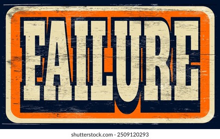 Signo de falla envejecido y desgastado en madera