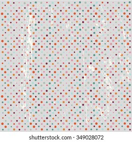 Aged and worn paper with polka dots. And also includes EPS 8 vector