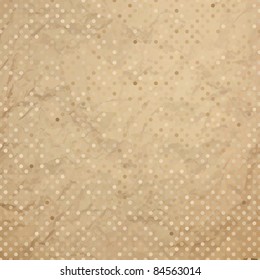 Aged and worn paper with polka dots. And also includes EPS 8 vector