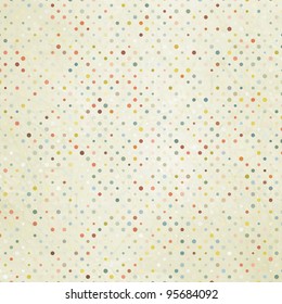Aged and worn paper with polka dots. And also includes EPS 8 vector