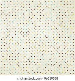 Aged and worn paper with polka dots. And also includes EPS 8 vector