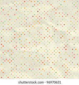 Aged and worn paper with polka dots. And also includes EPS 8 vector