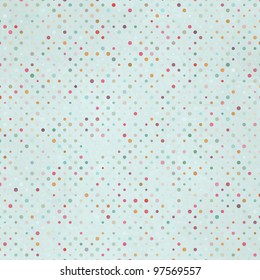 Aged and worn paper with polka dots. And also includes EPS 8 vector