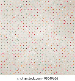 Aged and worn paper with polka dots. And also includes EPS 8 vector