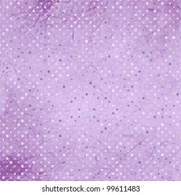 Aged and worn paper with polka dots. And also includes EPS 8 vector